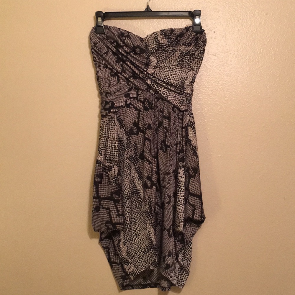 🐍 Snakeskin Sweetheart Dress